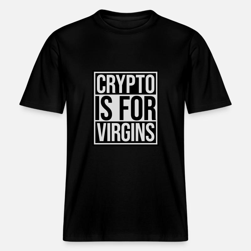 Crypto est pour les vierges -  T-shirt unisexe RELAXED FIT en coton bio - noir