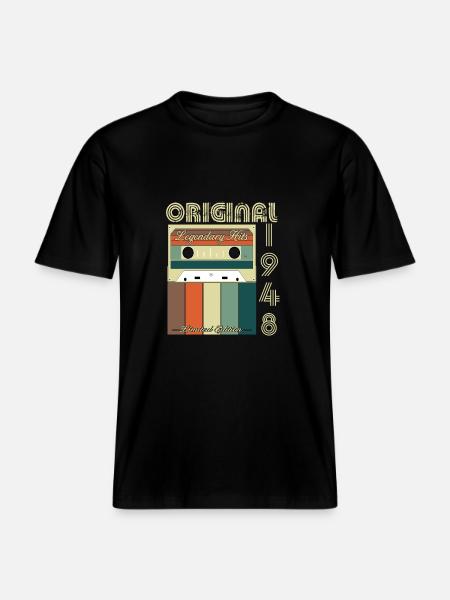 Legendary 1948 Anniversary -  RELAXED FIT Unisex Organic T-Shirt - black