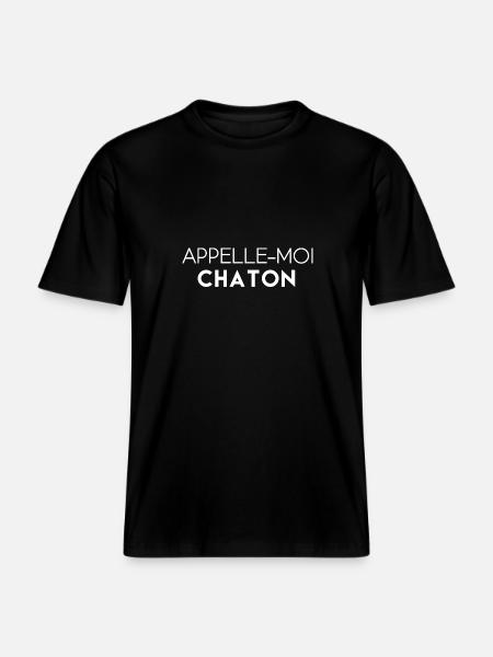 Appelle moi chaton -  T-shirt unisexe RELAXED FIT en coton bio - noir