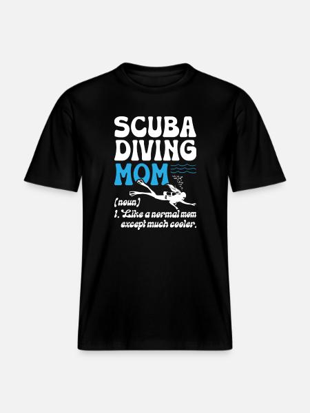 Scuba Diving Mom - RELAXED FIT Unisex Organic T-Shirt - black