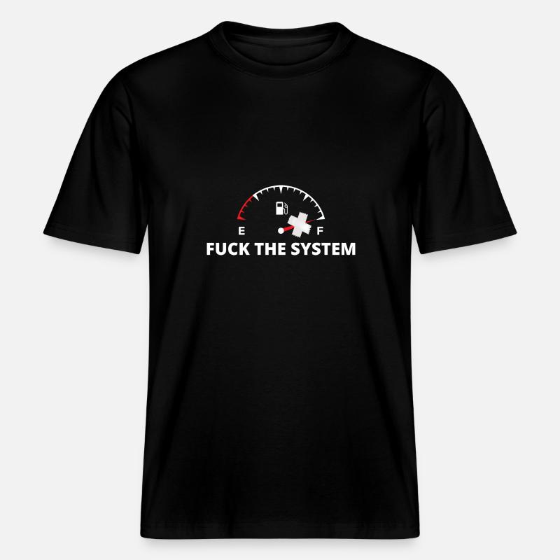 Le système -  T-shirt unisexe RELAXED FIT en coton bio - noir