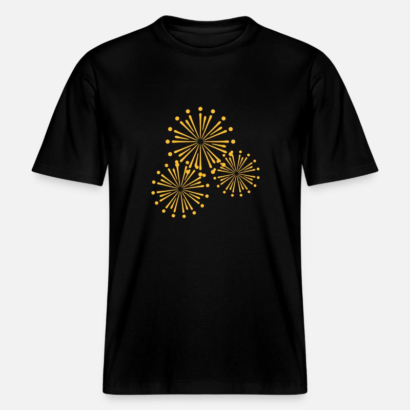 Firework Design - T-shirt unisexe RELAXED FIT en coton bio - noir