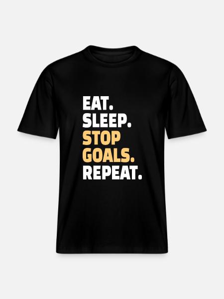 GOALKEEPER: Stop Goals - RELAXED FIT Unisex Organic T-Shirt - Schwarz