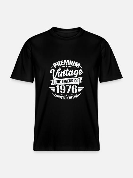 Vintage 1976 Limited Edition -  Økologisk unisex T-shirt RELAXED FIT - sort