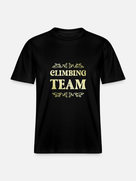 Climbing Team - RELAXED FIT Unisex Organic T-Shirt - black