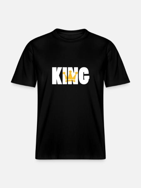 KING ! - RELAXED FIT Unisex Organic T-Shirt - Schwarz