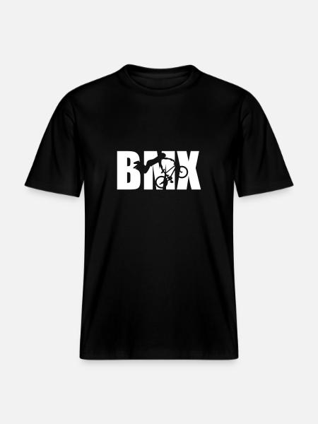 BMX - T-shirt unisexe RELAXED FIT en coton bio - noir