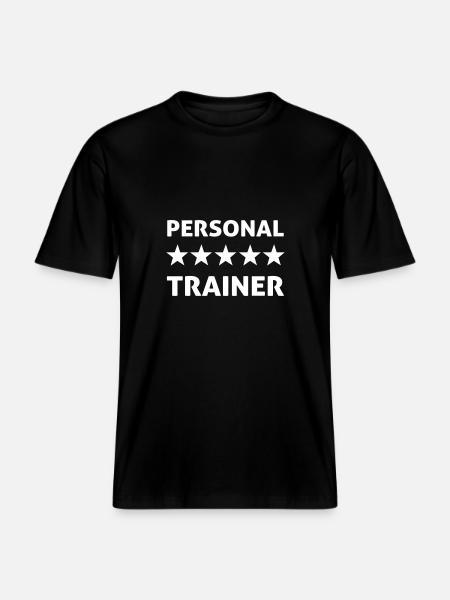 personal trainer -  RELAXED FIT Unisex Organic T-Shirt - Schwarz