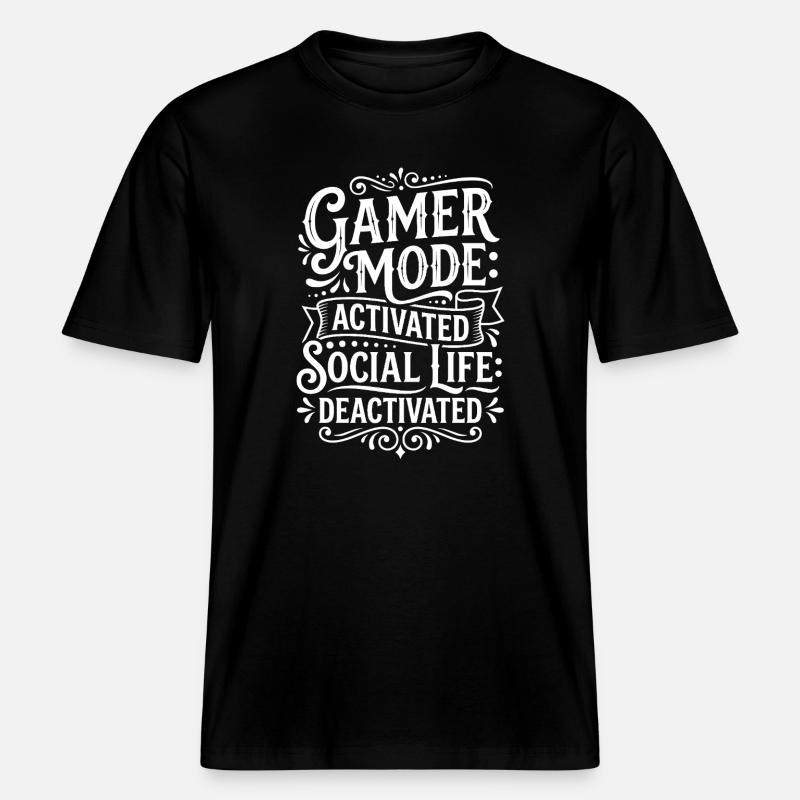 Conception activée par le mode Gamer -  T-shirt unisexe RELAXED FIT en coton bio - noir