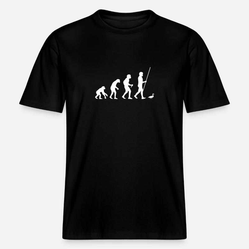 Évolution du canard -  T-shirt unisexe RELAXED FIT en coton bio - noir