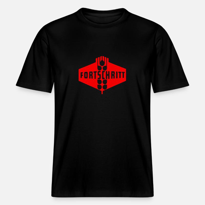 progrès -  T-shirt unisexe RELAXED FIT en coton bio - noir