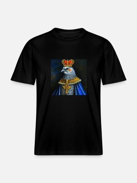 Eagle in the crown - RELAXED FIT Unisex Organic T-Shirt - black