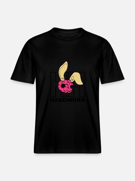 Hasenhirn - RELAXED FIT Unisex Organic T-Shirt - Schwarz
