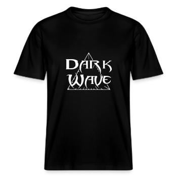 Dark Wave -  RELAXED FIT Unisex Organic T-Shirt - Schwarz - Vorne - Alina (178cm) & Michal (187cm)