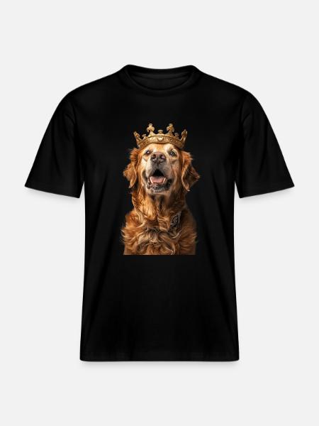Golden retriever - T-shirt unisexe RELAXED FIT en coton bio - noir