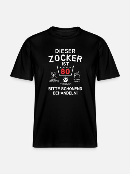 This gambler is 80. -  RELAXED FIT Unisex Organic T-Shirt - black