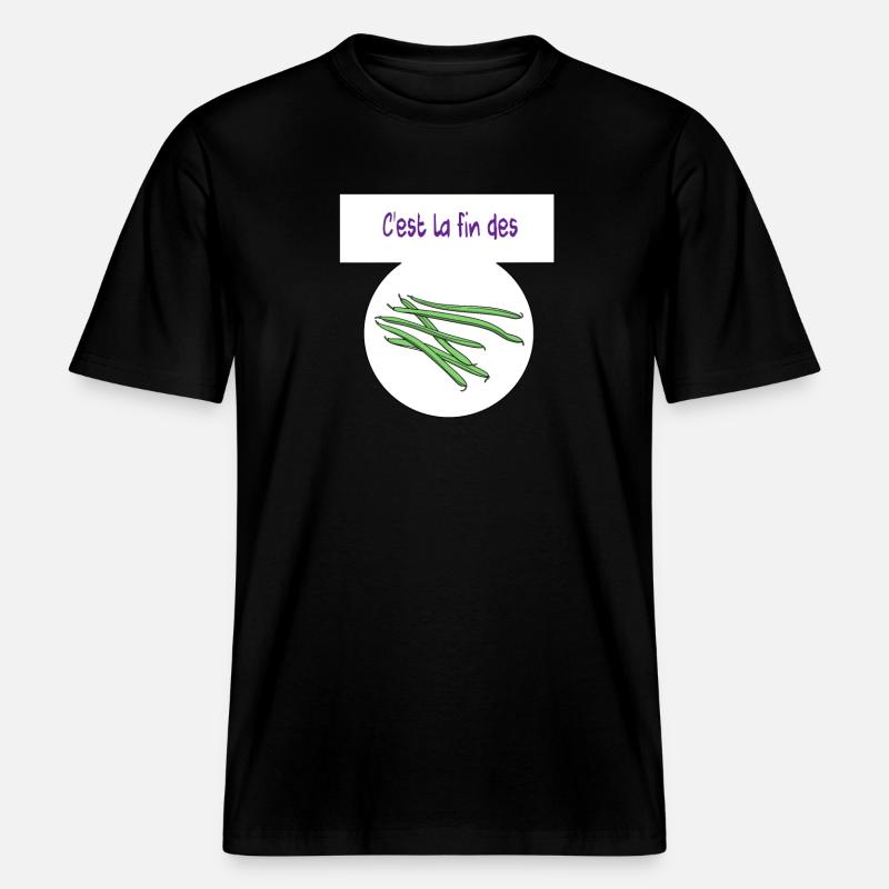 C'est la fin des haricots -  T-shirt unisexe RELAXED FIT en coton bio - noir