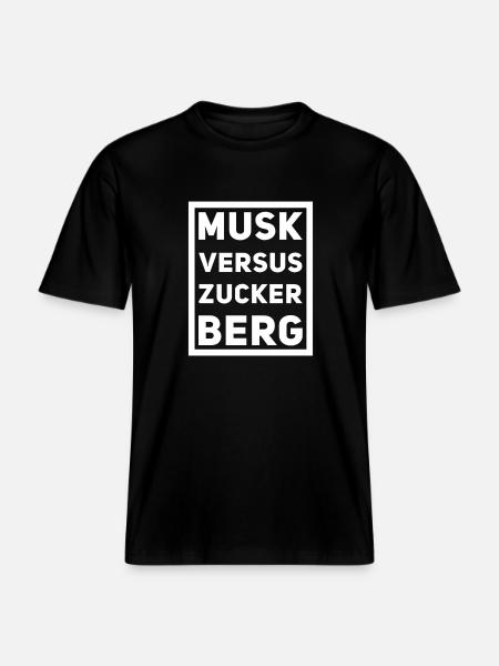 Musk versus Zuckerberg Kontrast - RELAXED FIT Unisex Organic T-Shirt - Schwarz