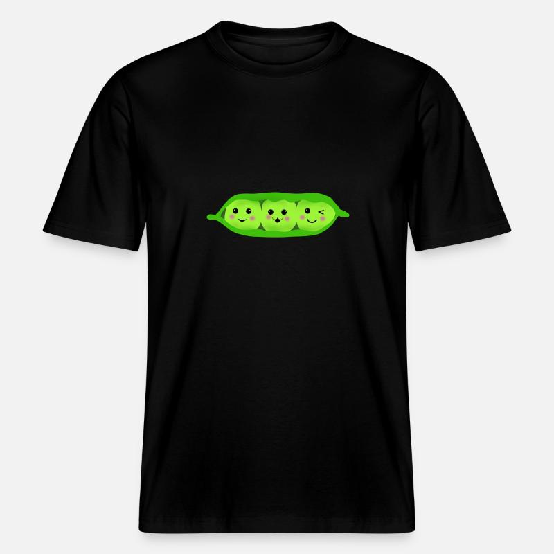three pea in a pod - RELAXED FIT Unisex Organic T-Shirt - Schwarz