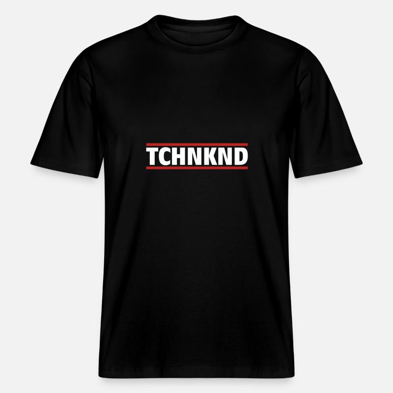 technknd - Technokind -  T-shirt unisexe RELAXED FIT en coton bio - noir