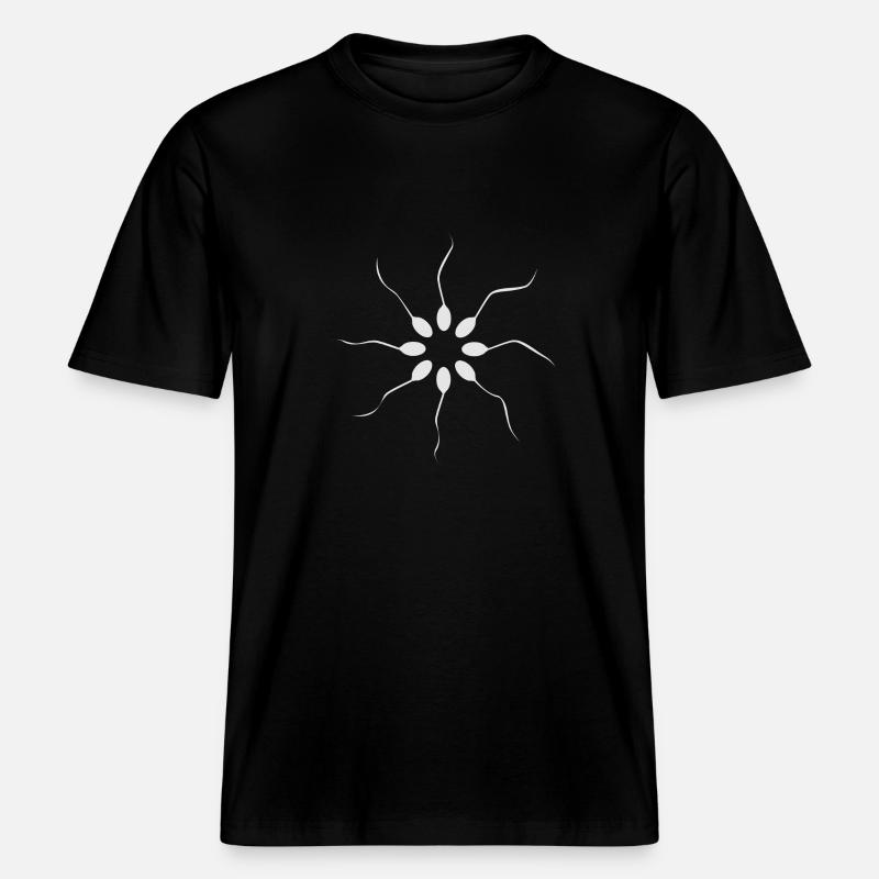 Spermien -  RELAXED FIT Unisex Organic T-Shirt - Schwarz