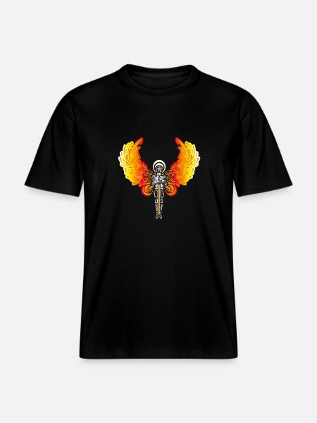 Feuer Engel - RELAXED FIT Unisex Organic T-Shirt - Schwarz