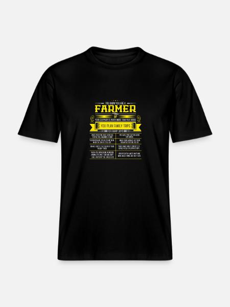 FARMER - RELAXED FIT Unisex Organic T-Shirt - Schwarz