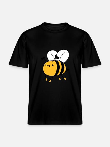 Flying cute bee -  RELAXED FIT Unisex Organic T-Shirt - black