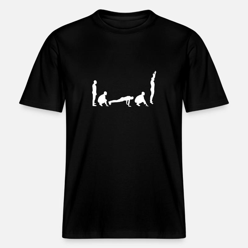 Evolution - Burpee -  T-shirt unisexe RELAXED FIT en coton bio - noir