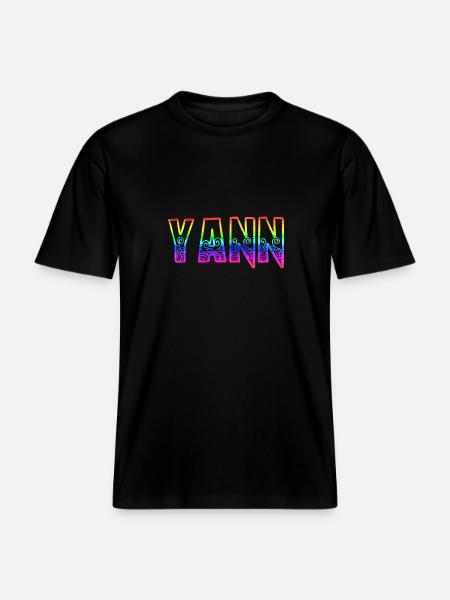 yann rs rainbow -  RELAXED FIT Unisex Organic T-Shirt - black