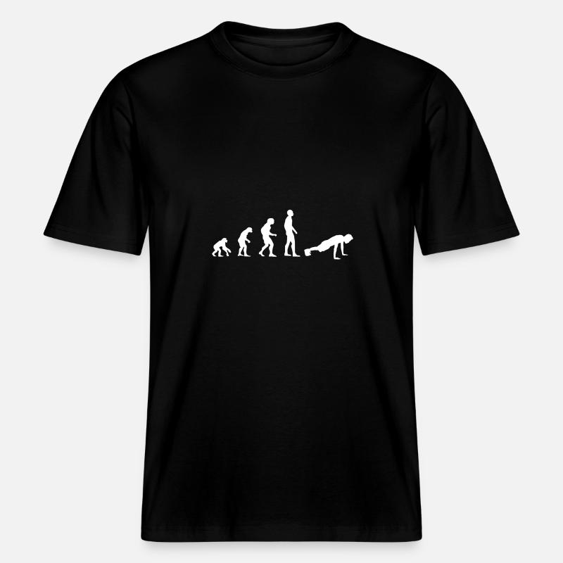 Evolution tractions -  T-shirt unisexe RELAXED FIT en coton bio - noir