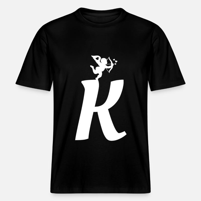 K -  T-shirt unisexe RELAXED FIT en coton bio - noir