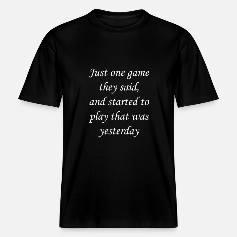 boardgame chess backgammon game night -  RELAXED FIT Unisex Organic T-Shirt - Schwarz