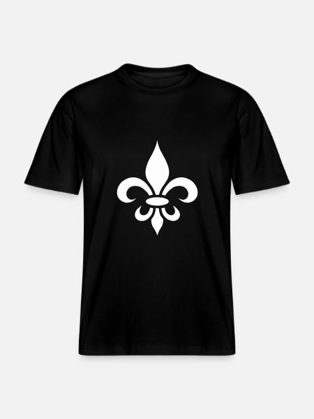 King's Fleur de lis Logo -  RELAXED FIT Unisex Organic T-Shirt - black