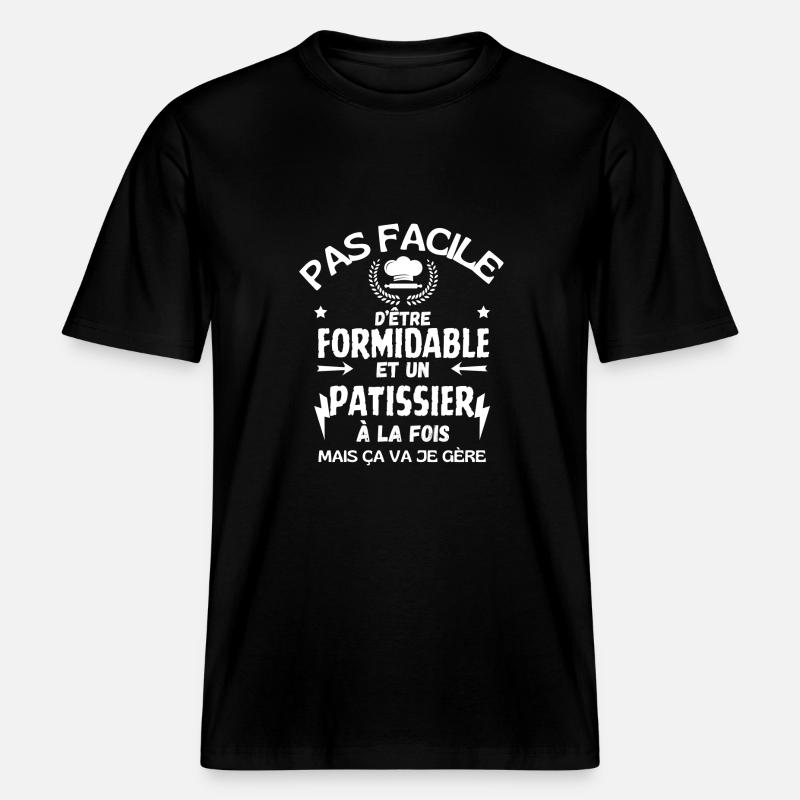 FORMIDABLE PASTRY CHEF -  RELAXED FIT Unisex Organic T-Shirt - black