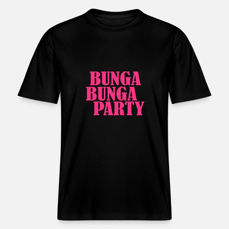 bunga bunga junggesellenabschiedsparty -  RELAXED FIT Unisex Organic T-Shirt - Schwarz