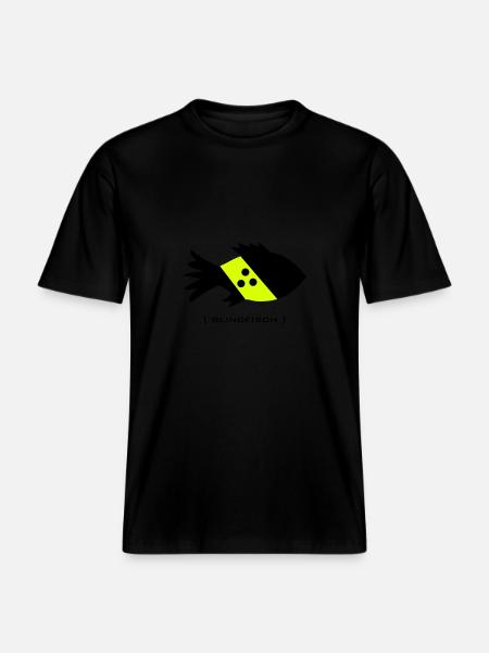 blinde vis, blinde goofy dork blind -  Uniseks RELAXED FIT bio-T-shirt - zwart