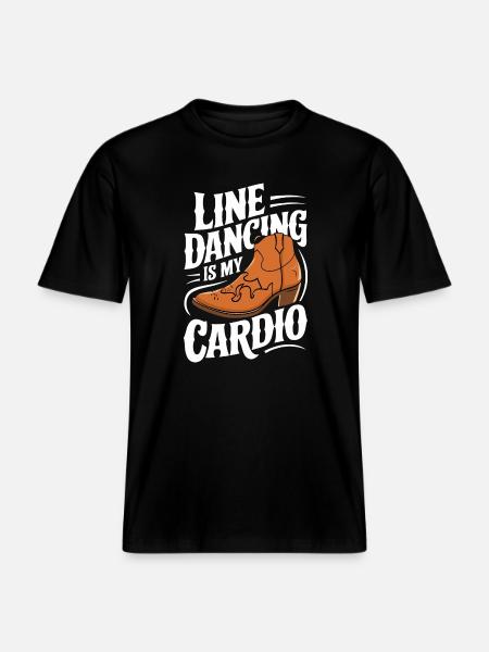 Line Dancing Dancing Dancers -  RELAXED FIT Unisex Organic T-Shirt - black