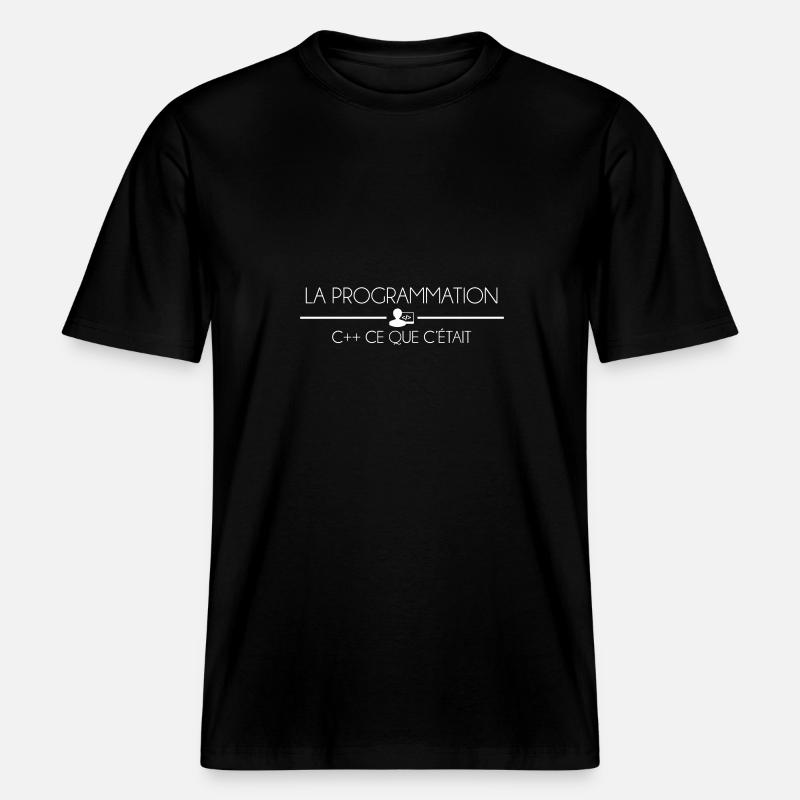 Programmation C++ -  T-shirt unisexe RELAXED FIT en coton bio - noir