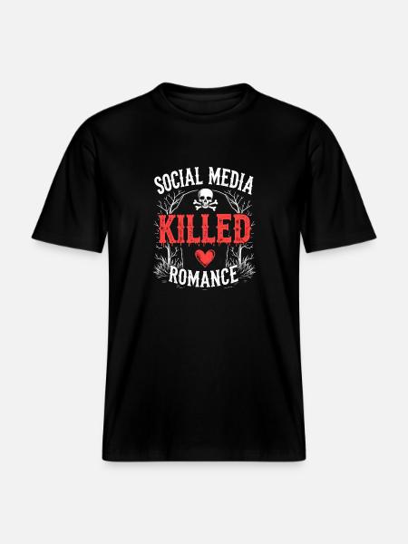 Relationship Drama - Social Media - RELAXED FIT Unisex Organic T-Shirt - black