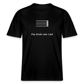 Das Ende vom Lied - Das musikalisches Finale -  RELAXED FIT Unisex Organic T-Shirt - Schwarz - Vorne - Alina (178cm) & Michal (187cm)