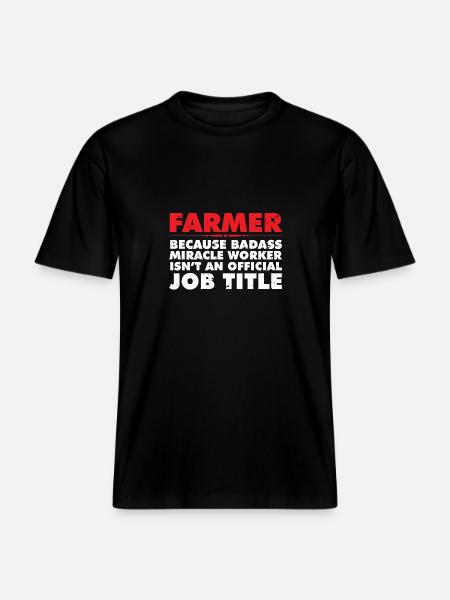 FARMER -  RELAXED FIT Unisex Organic T-Shirt - Schwarz