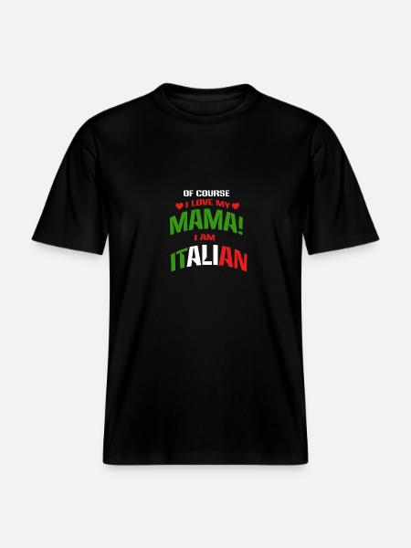 Italienisch Italienischer Akzent Italiener Mama -  RELAXED FIT Unisex Organic T-Shirt - Schwarz