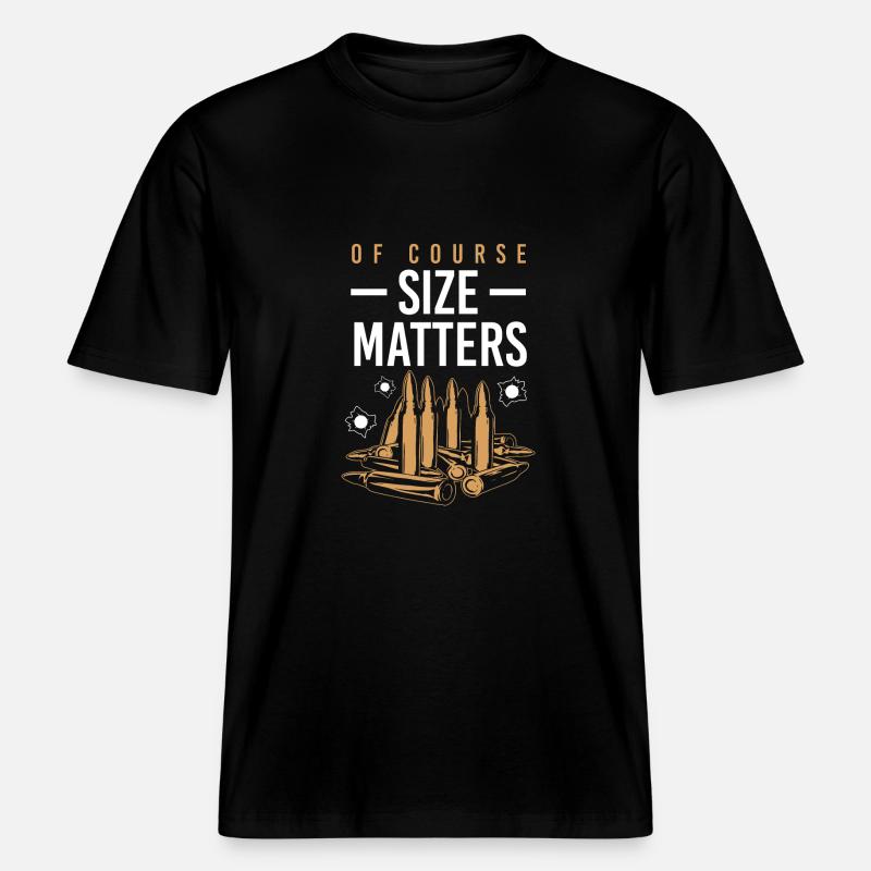 Waffe Schießen Patrone Geschenk -  RELAXED FIT Unisex Organic T-Shirt - Schwarz