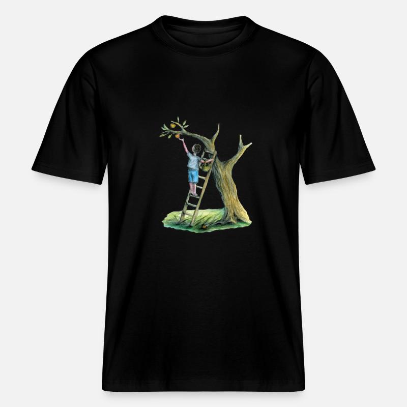 Apfelbaum - RELAXED FIT Unisex Organic T-Shirt - Schwarz