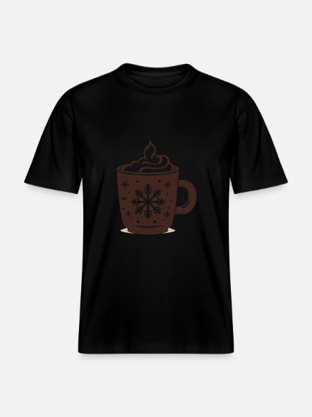 Hot Chocolate Christmas - RELAXED FIT Unisex Organic T-Shirt - black