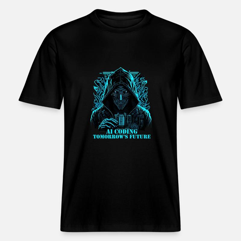 Artificial intelligence coding future -  RELAXED FIT Unisex Organic T-Shirt - black