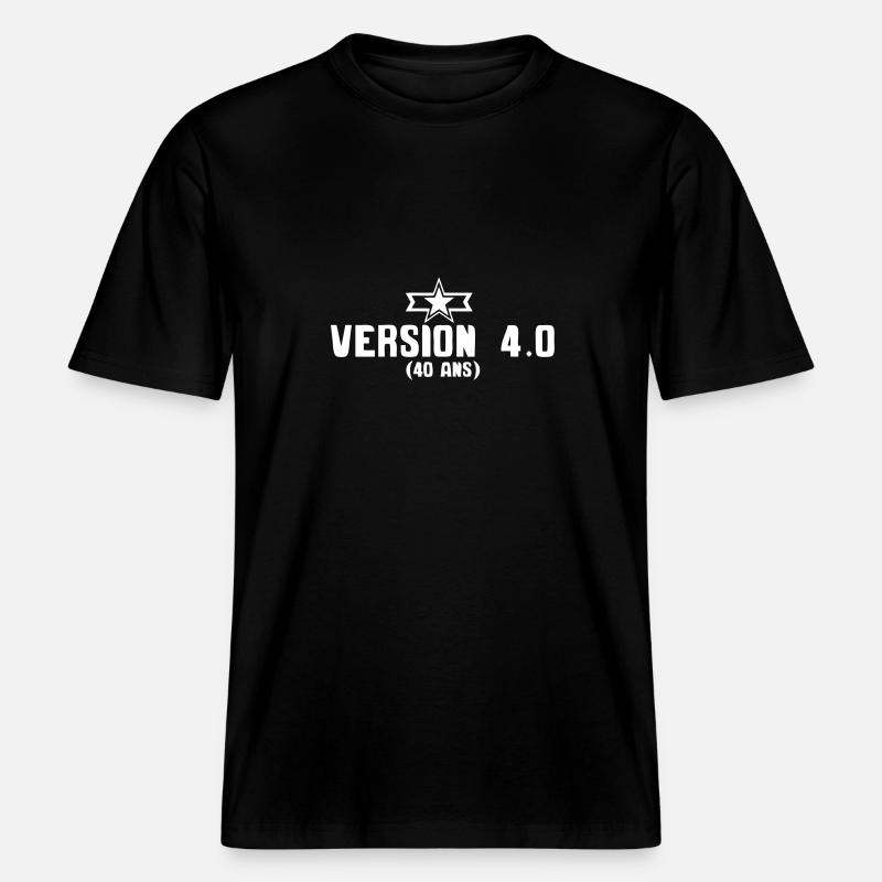40 ans version anniversaire etoile -  T-shirt unisexe RELAXED FIT en coton bio - noir