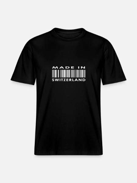 Made in Switzerland - RELAXED FIT Unisex Organic T-Shirt - black