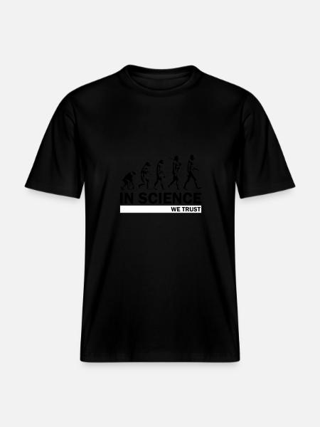 Evolution de la science - T-shirt unisexe RELAXED FIT en coton bio - noir